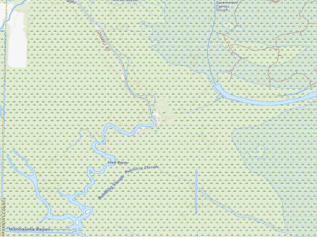 USGS topographic map of Long Bell Access Camping Area #2