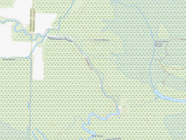 USGS topographic map of Long Bell Access Camping Area #4