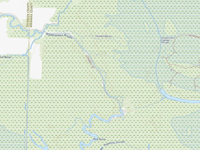 USGS topographic map of Long Bell Access Camping Area #5
