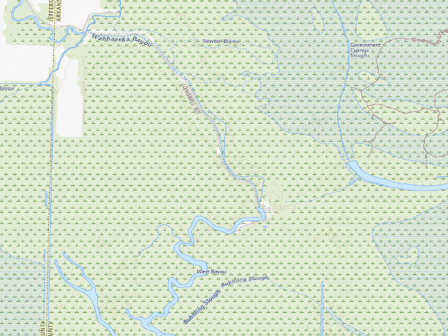 USGS topographic map of Long Bell Access Camping Area #6