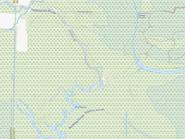 USGS topographic map of Long Bell Access Camping Area #9