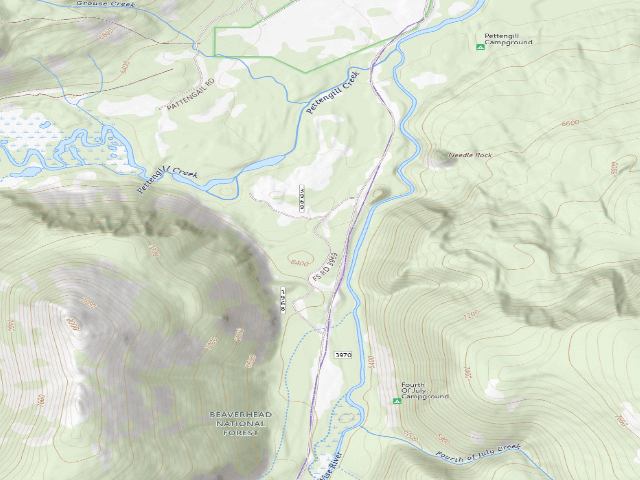 USGS topographic map of Long Firewood