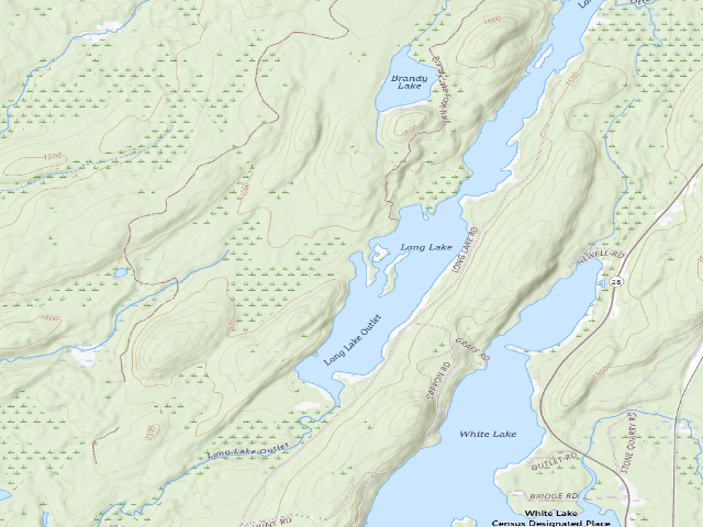 USGS topographic map of Long Lake Accessible Campsite (Black River Wild Forest)