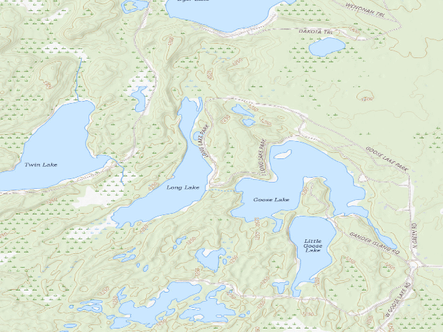 USGS topographic map of Long Lake (Missaukee) State Forest Campground