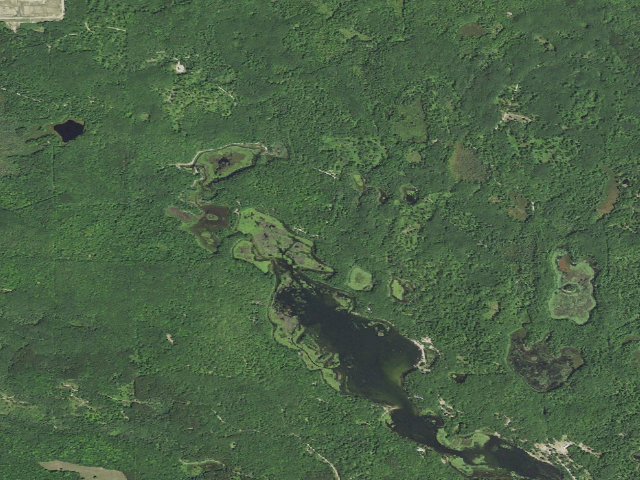 Aerial image of Long Lake (Wexford) State Forest Campground