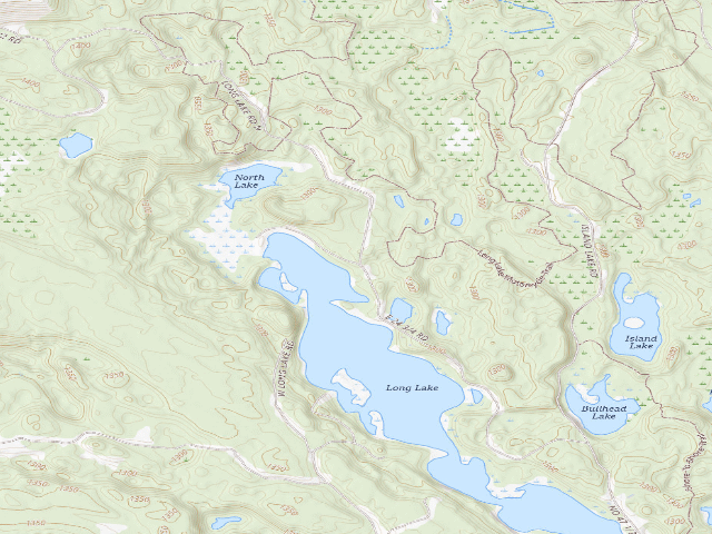 USGS topographic map of Long Lake (Wexford) State Forest Campground