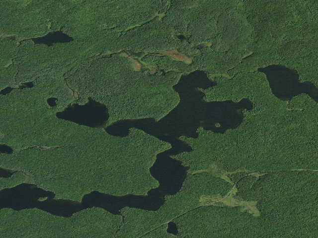 Aerial image of Long Pond Site 10 (Saint Regis Canoe Area)