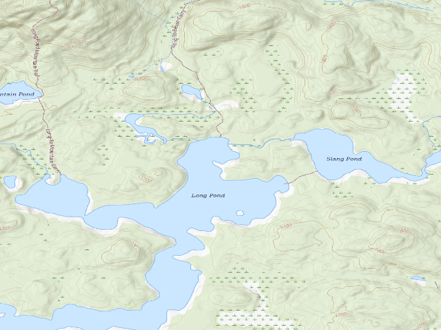 USGS topographic map of Long Pond Site 11 (Saint Regis Canoe Area)