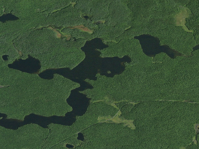Aerial image of Long Pond Site 13 (Saint Regis Canoe Area)