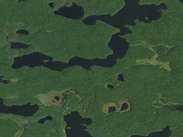 Aerial image of Long Pond Site 14 (Saint Regis Canoe Area)