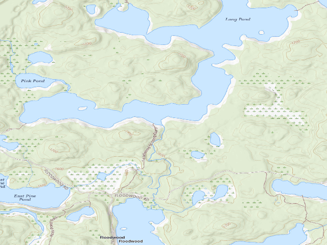 USGS topographic map of Long Pond Site 14 (Saint Regis Canoe Area)