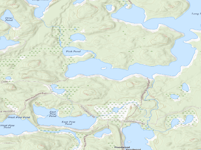 USGS topographic map of Long Pond Site 15 (Saint Regis Canoe Area)