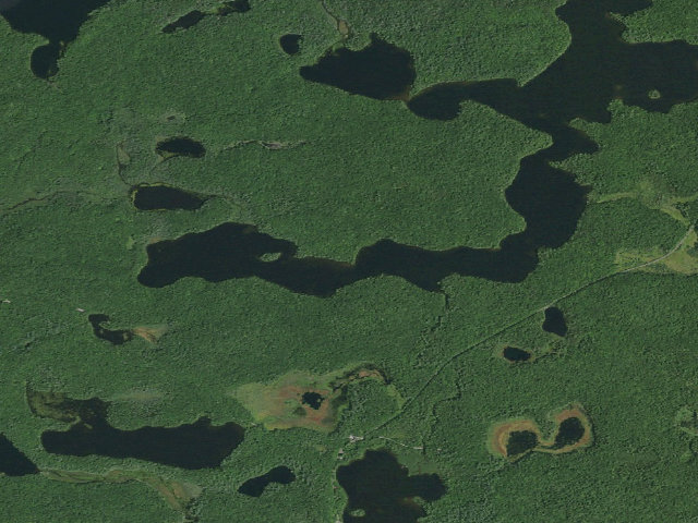 Aerial image of Long Pond Site 2 (Saint Regis Canoe Area)