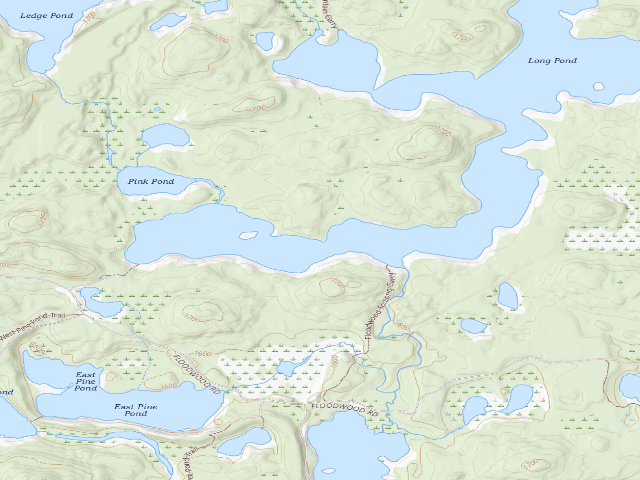 USGS topographic map of Long Pond Site 2 (Saint Regis Canoe Area)