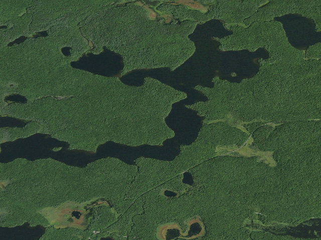 Aerial image of Long Pond Site 4 (Saint Regis Canoe Area)