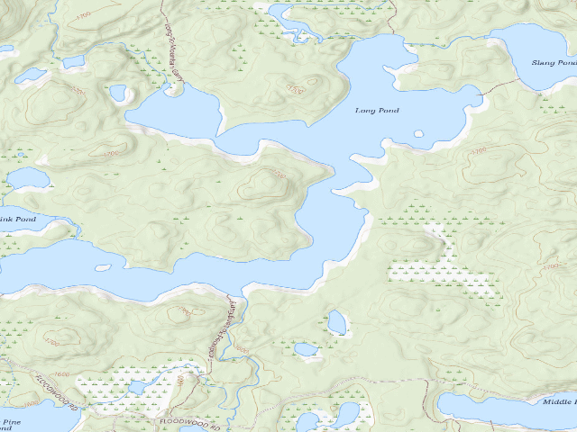 USGS topographic map of Long Pond Site 4 (Saint Regis Canoe Area)