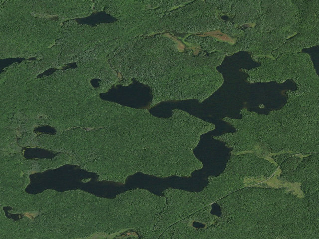 Aerial image of Long Pond Site 6 (Saint Regis Canoe Area)