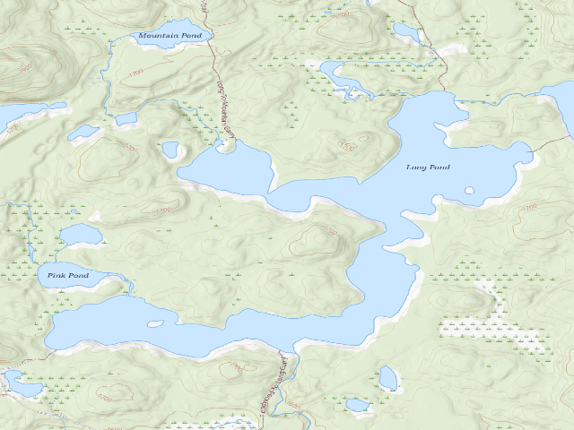 USGS topographic map of Long Pond Site 6 (Saint Regis Canoe Area)