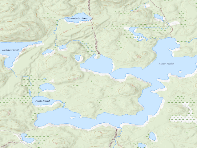 USGS topographic map of Long Pond Site 7 (Saint Regis Canoe Area)