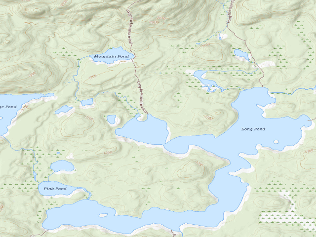 USGS topographic map of Long Pond Site 9 (Saint Regis Canoe Area)