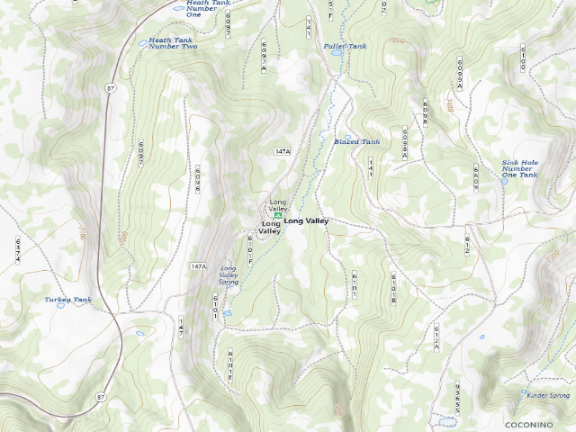 USGS topographic map of Long Valley Work Center Group Campground