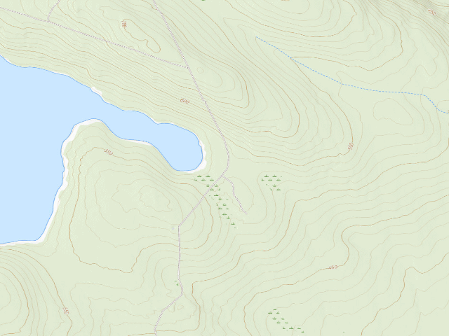 USGS topographic map of Longfellow Cove (Duck Lake Public Land)
