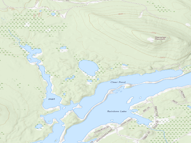 USGS topographic map of Loon Lake Campsite (Debar Mountain Wild Forest)