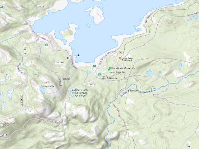 USGS topographic map of Loon Lake Equestrian Group