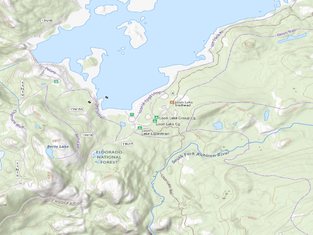 USGS topographic map of Loon Lake Group Campgrounds