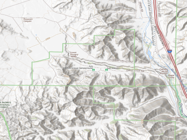 USGS topographic map of Los Alamos Group Campground