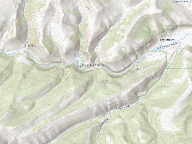 USGS topographic map of Los Pinos