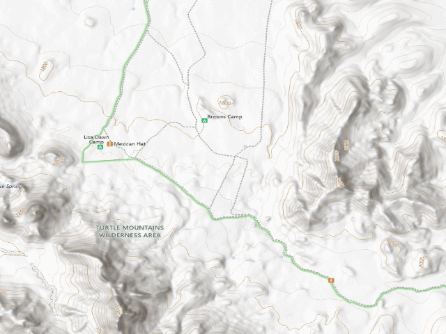USGS topographic map of Lost Arch Historic Mining Camp