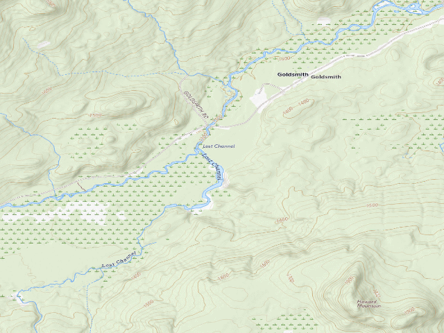 USGS topographic map of Lost Channel Campsite [DEC #15669] (Chazy Highlands Wild Forest)