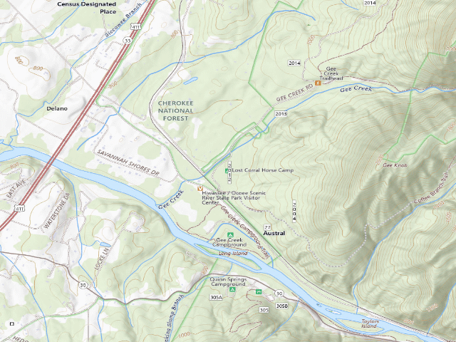 USGS topographic map of Lost Corral Horse Camp