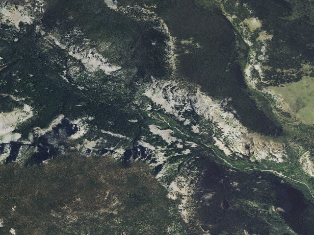 Aerial image of Lost Creek Campground
