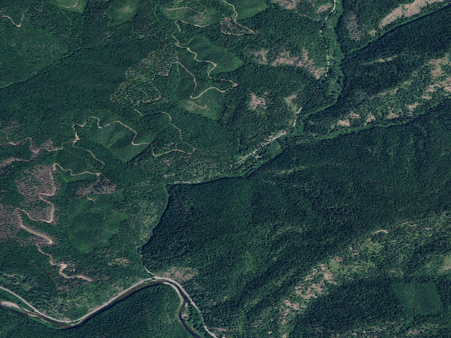 Aerial image of Lost Creek Dispersed Campground