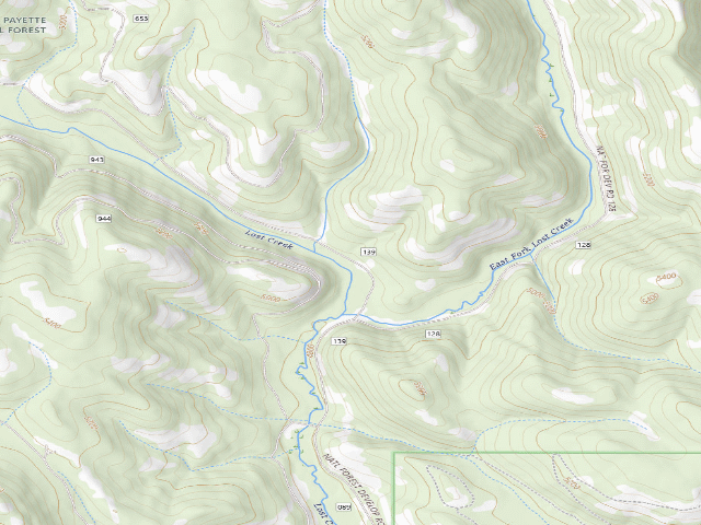 USGS topographic map of Lost Creek Dispersed