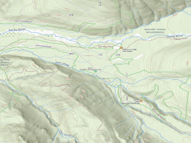 USGS topographic map of Lost Creek