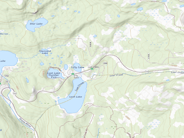 USGS topographic map of Lost Creek