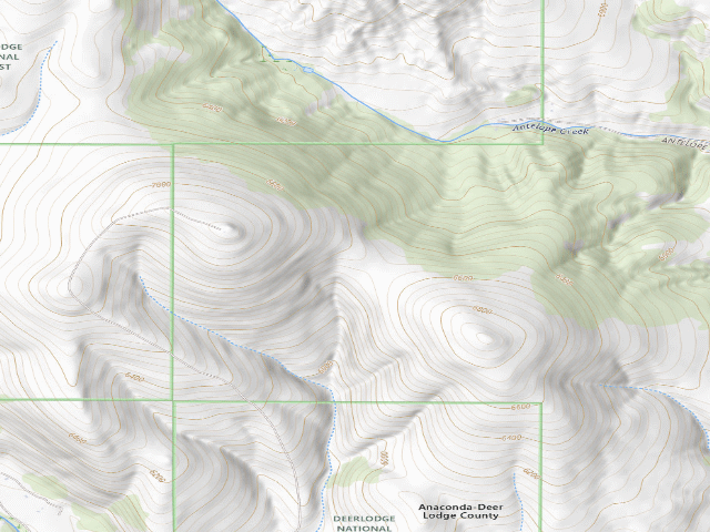 USGS topographic map of Lost Creek WMA