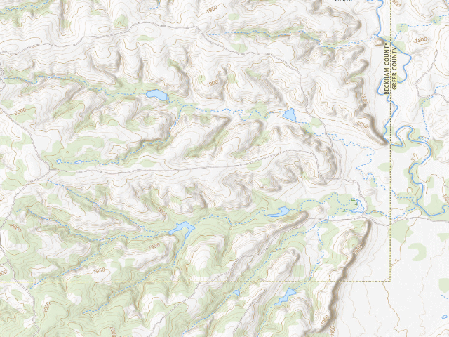 USGS topographic map of Lost Dog Camp (Sandy Sanders WMA)