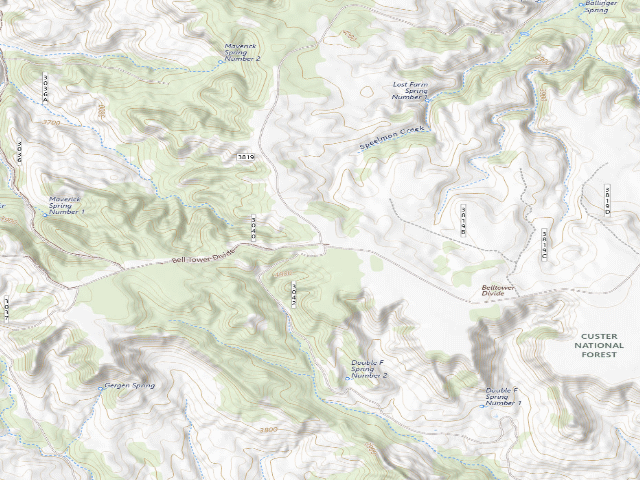 USGS topographic map of Lost Farm-Belltower