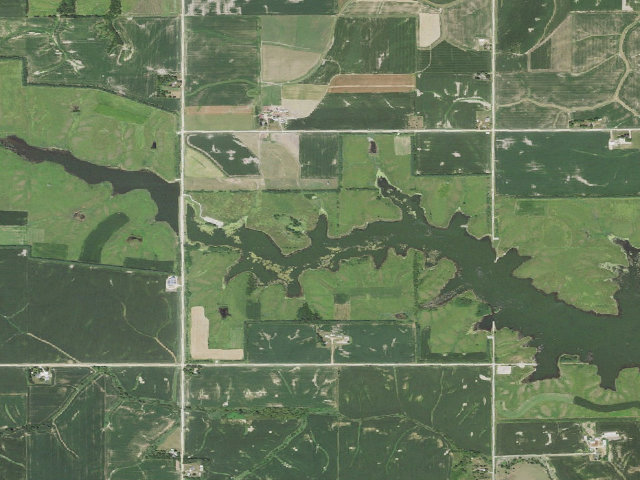 Aerial image of Lost Grove Lake WMA