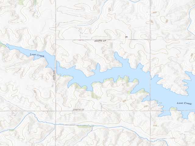 USGS topographic map of Lost Grove Lake WMA
