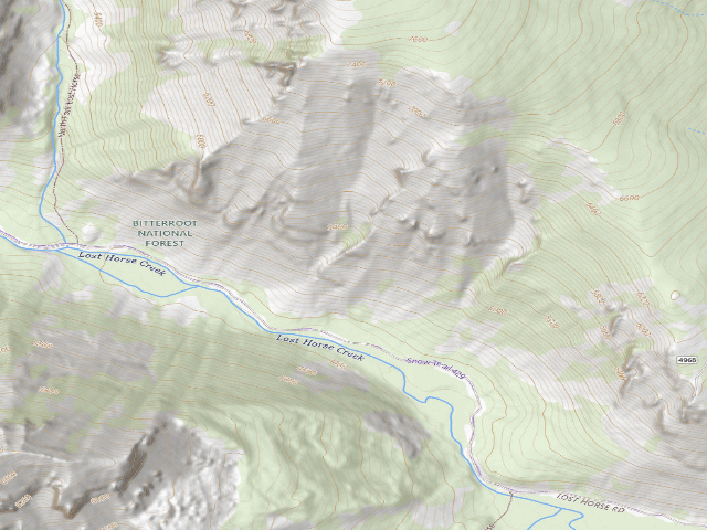 USGS topographic map of Lost Horse 004