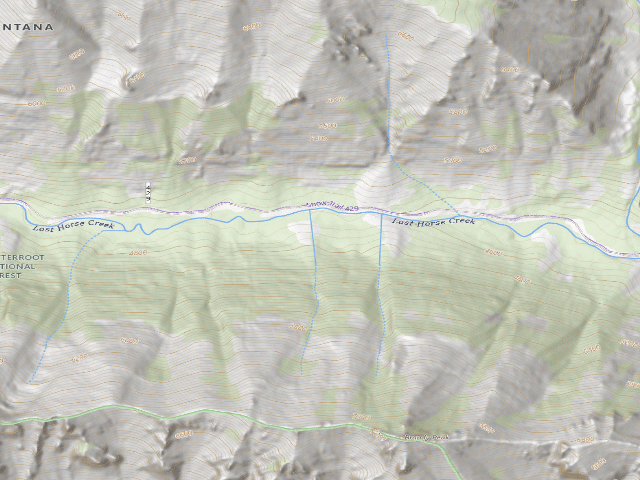USGS topographic map of Lost Horse 008