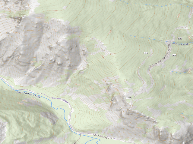 USGS topographic map of Lost Horse 011