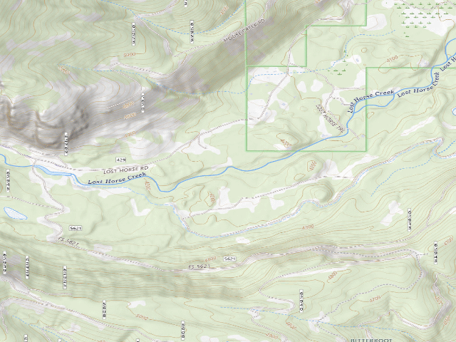 USGS topographic map of Lost Horse 015B