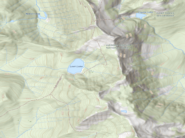 USGS topographic map of Lost Lake Horse Camp