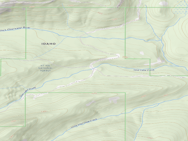 USGS topographic map of Lost Lake